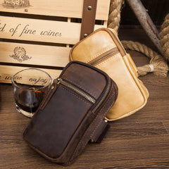 Leather Belt Pouch Mens Small Cases Arm Case Pouch for Men - imessengerbags