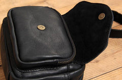 Leather Belt Pouch Mens Small Cases Waist Bag Hip Pack Belt Bag Fanny Pack Bumbag for Men - imessengerbags