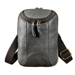 Leather Belt Pouch Mens Small Cases Waist Bag Shoulder Bag for Men