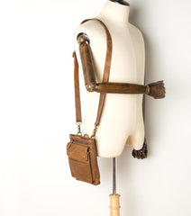 Leather Belt Pouch Mens Small Cases Waist Bag Shoulder Bag for Men - imessengerbags