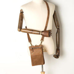 Leather Belt Pouch Mens Small Cases Waist Bag Shoulder Bag for Men - imessengerbags