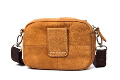 Leather Belt Pouch Mens Small Cases Waist Bag Shoulder Bag for Men
