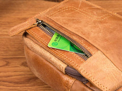 Leather Belt Pouch Mens Small Cases Waist Bag Shoulder Bag for Men