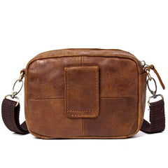 Leather Belt Pouch Mens Small Cases Waist Bag Shoulder Bag for Men - imessengerbags