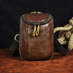 Leather Belt Pouch Mens Small Cases Waist Bag Shoulder Bag for Men