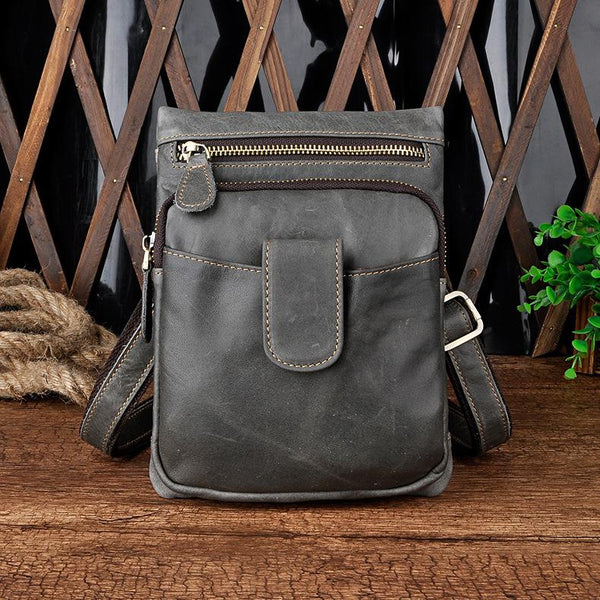 Leather Belt Pouch Mens Small Cases Waist Bag Shoulder Bag for Men - imessengerbags