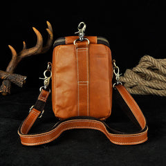 Leather Belt Pouch Mens Small Cases Waist Bag Shoulder Bag for Men - imessengerbags