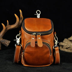 Leather Belt Pouch Mens Small Cases Waist Bag Shoulder Bag for Men - imessengerbags