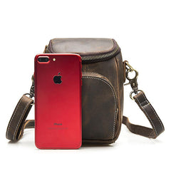 Leather Belt Pouch Mens Small Cases Waist Bag Shoulder Bag for Men - imessengerbags