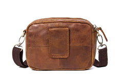 Leather Belt Pouch Mens Small Cases Waist Bag Shoulder Bag for Men - imessengerbags
