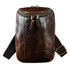 Leather Belt Pouch Mens Small Cases Waist Bag Shoulder Bag for Men