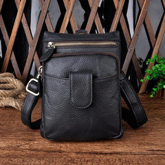 Leather Belt Pouch Mens Small Cases Waist Bag Shoulder Bag for Men