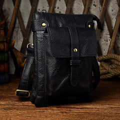 Leather Belt Pouch Mens Small Cases Waist Bag Shoulder Bag for Men