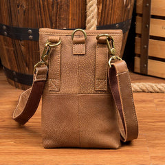 Leather Belt Pouch Mens Small Cases Waist Bag Shoulder Bag for Men - imessengerbags