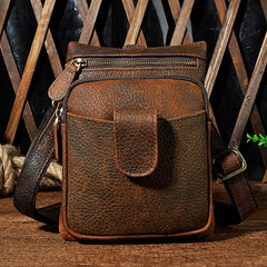 Leather Belt Pouch Mens Small Cases Waist Bag Shoulder Bag for Men
