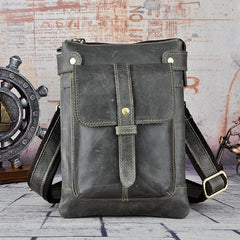 Leather Belt Pouch Mens Small Cases Waist Bag Shoulder Bag for Men
