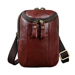 Leather Belt Pouch Mens Small Cases Waist Bag Shoulder Bag for Men