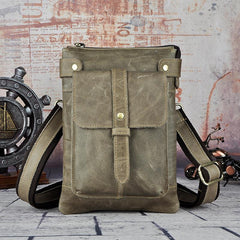 Leather Belt Pouch Mens Small Cases Waist Bag Shoulder Bag for Men