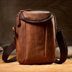 Leather Belt Pouch Mens Small Cases Waist Bag Shoulder Bag for Men