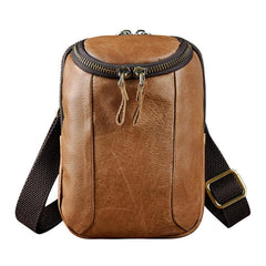 Leather Belt Pouch Mens Small Cases Waist Bag Shoulder Bag for Men