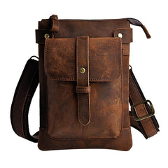 Leather Belt Pouch Mens Small Cases Waist Bag Shoulder Bag for Men