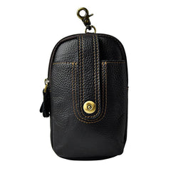 Leather Belt Pouch Mens Small Cases Waist Bag for Men