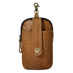 Leather Belt Pouch Mens Small Cases Waist Bag for Men
