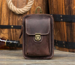 Leather Belt Pouch Mens Small Cases Waist Small Bag for Men - imessengerbags