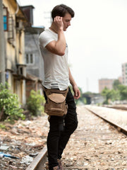Leather Belt Pouch Mens Waist Bag Bet Tool Bag BUMBAG for Men