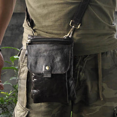 Leather Belt Pouch Mens Waist Bag Shoulder Bag for Men