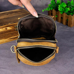 Leather Belt Pouch Mens Waist Bag Shoulder Bag for Men