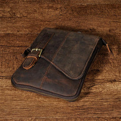 Leather Belt Pouch Mens Waist Bag Shoulder Bag for Men