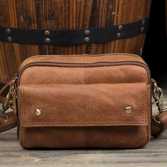 Leather Belt Pouch Mens Waist Bag Shoulder Bag for Men