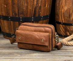 Leather Belt Pouch Mens Waist Bag Shoulder Bag for Men - imessengerbags