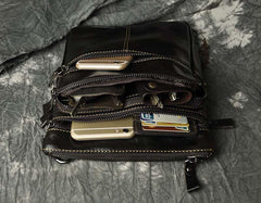 Leather Belt Pouch Mens Waist Bag Shoulder Bag for Men