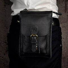 Leather Belt Pouch Mens Waist Bag Shoulder Bag for Men