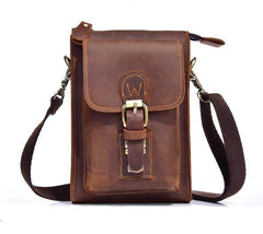 Leather Belt Pouch Mens Waist Bag Shoulder Bag for Men