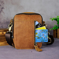 Leather Belt Pouch Mens Waist Bag Shoulder Bag for Men