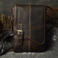 Leather Belt Pouch Mens Waist Bag Shoulder Bag for Men