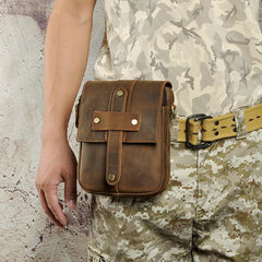 Leather Belt Pouch Mens Waist Bag Shoulder Bag for Men - imessengerbags