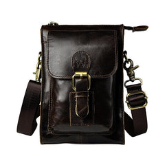 Leather Belt Pouch Mens Waist Bag Shoulder Bag for Men