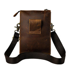 Leather Belt Pouch Mens Waist Bag Shoulder Bag for Men