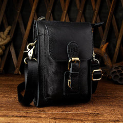 Leather Belt Pouch Mens Waist Bag Shoulder Bag for Men