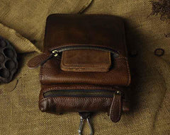 Leather Belt Pouch Mens Waist Bag Shoulder Bag for Men