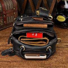 Leather Belt Pouch Mens Waist Bag Shoulder Bag for Men