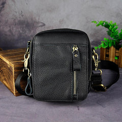 Leather Belt Pouch Mens Waist Bag Shoulder Bag for Men