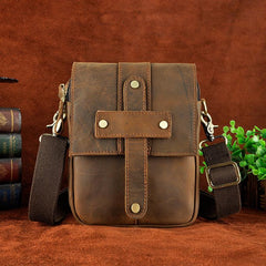 Leather Belt Pouch Mens Waist Bag Shoulder Bag for Men