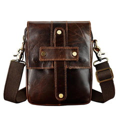 Leather Belt Pouch Mens Waist Bag Shoulder Bag for Men