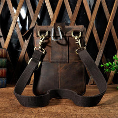 Leather Belt Pouch Mens Waist Bag Shoulder Bag for Men