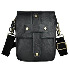 Leather Belt Pouch Mens Waist Bag Shoulder Bag for Men